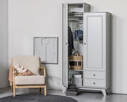 woood kledingkast brokaat