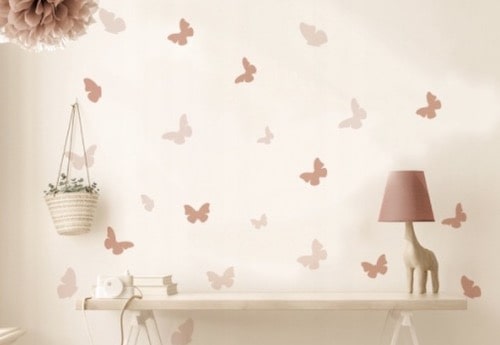 stickers vlinders roze