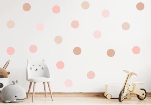 stippen roze stickers