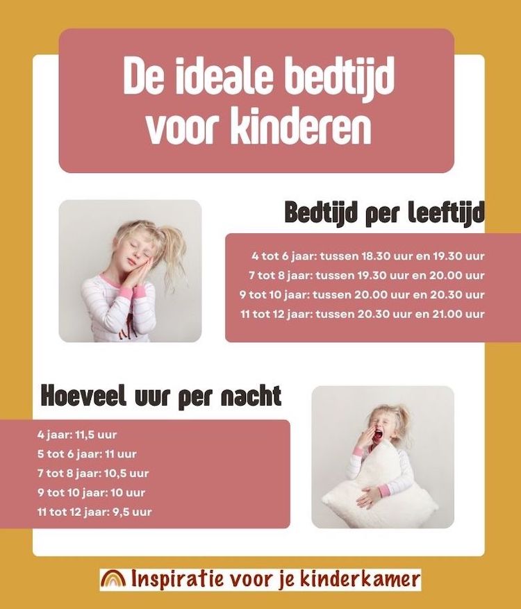 bedtijd voor kinderen schema