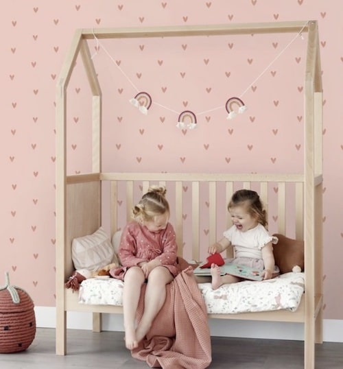 roze prinses behang