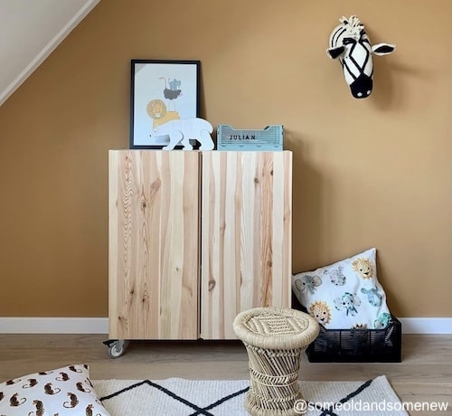 ikea hack opbergkast wielen