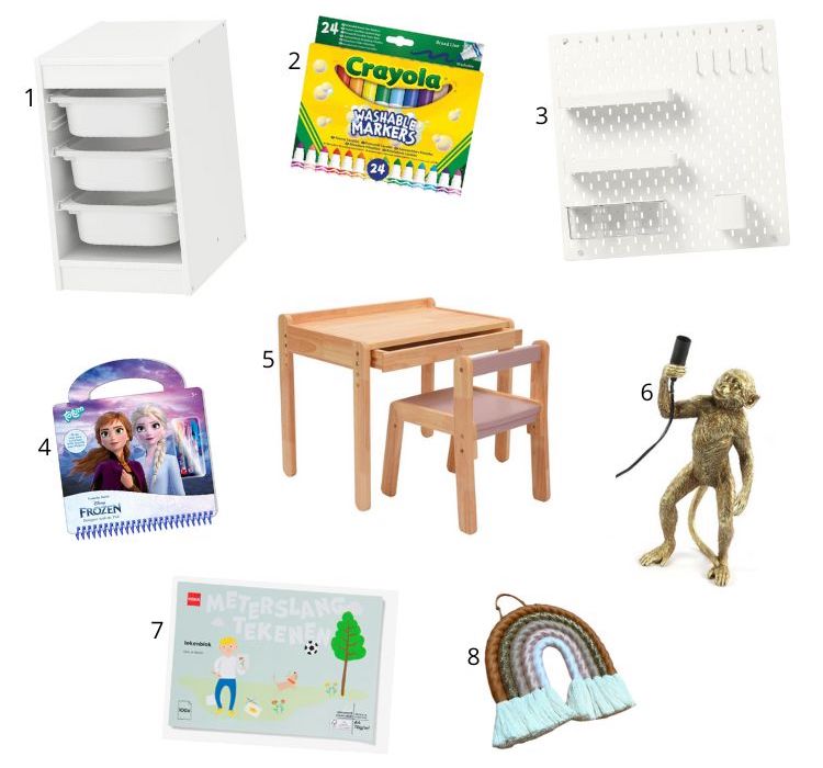 inspiratie speeltafel knutselhoek kinderkamer